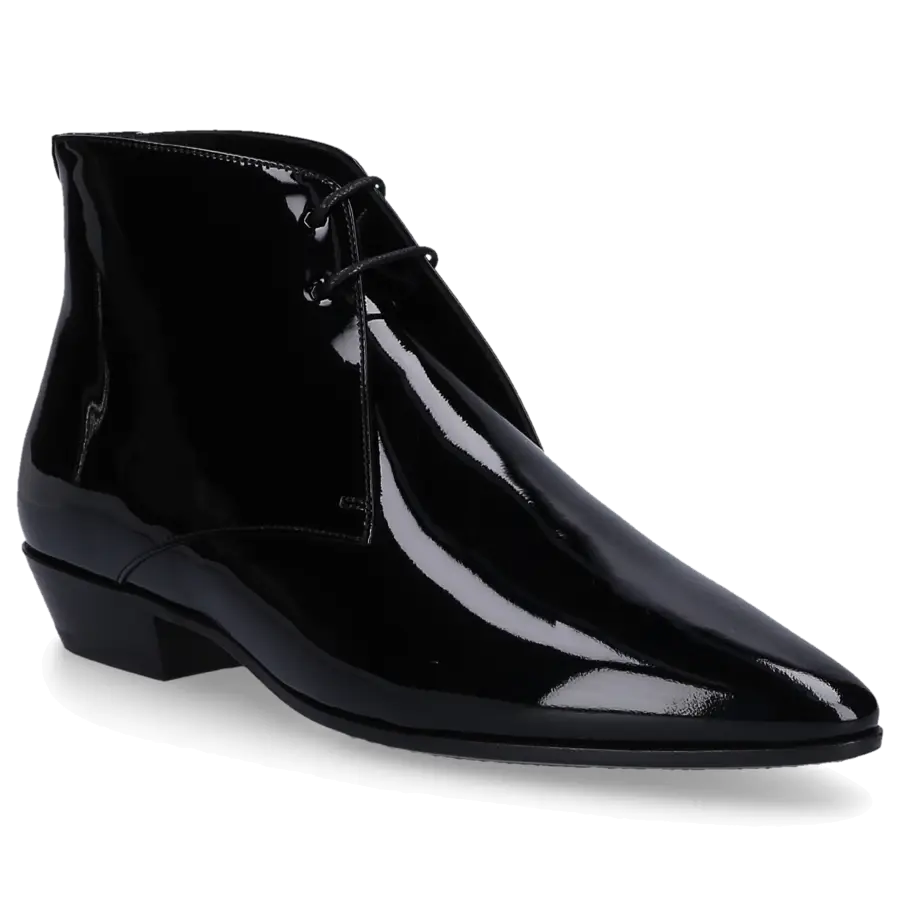 Saint Laurent - Stiefeletten JONAS 25 Lackleder - schwarz