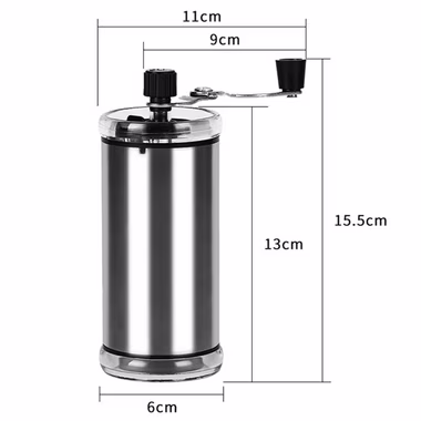 Bizaical Kaffeemühle Manuelle Kaffeemühle,Edelstahl,tragbare Handkaffeemühle für IhrZuhause