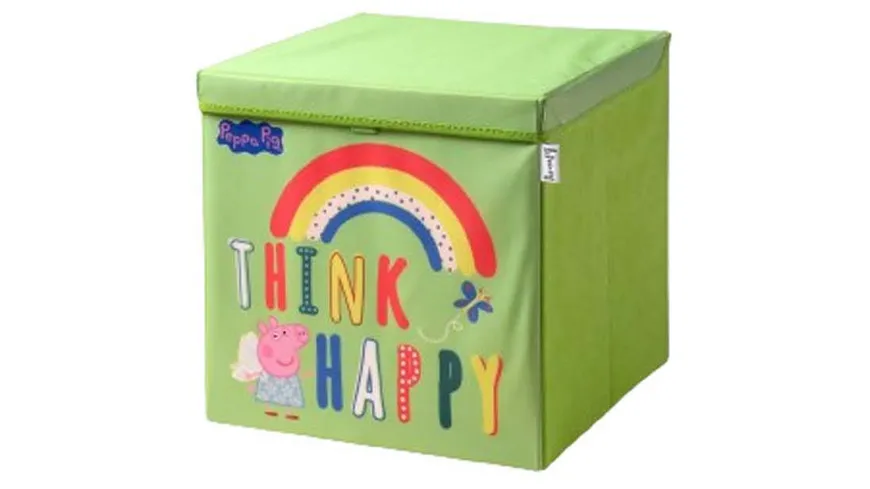 Lifeney Aufbewahrungsbox mit Deckel Peppa Pig 33x33x33cm grün