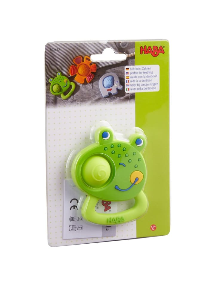 Haba Silikon-Beißring / Greifling Plopp-Frosch in gruen günstig kaufen onesize