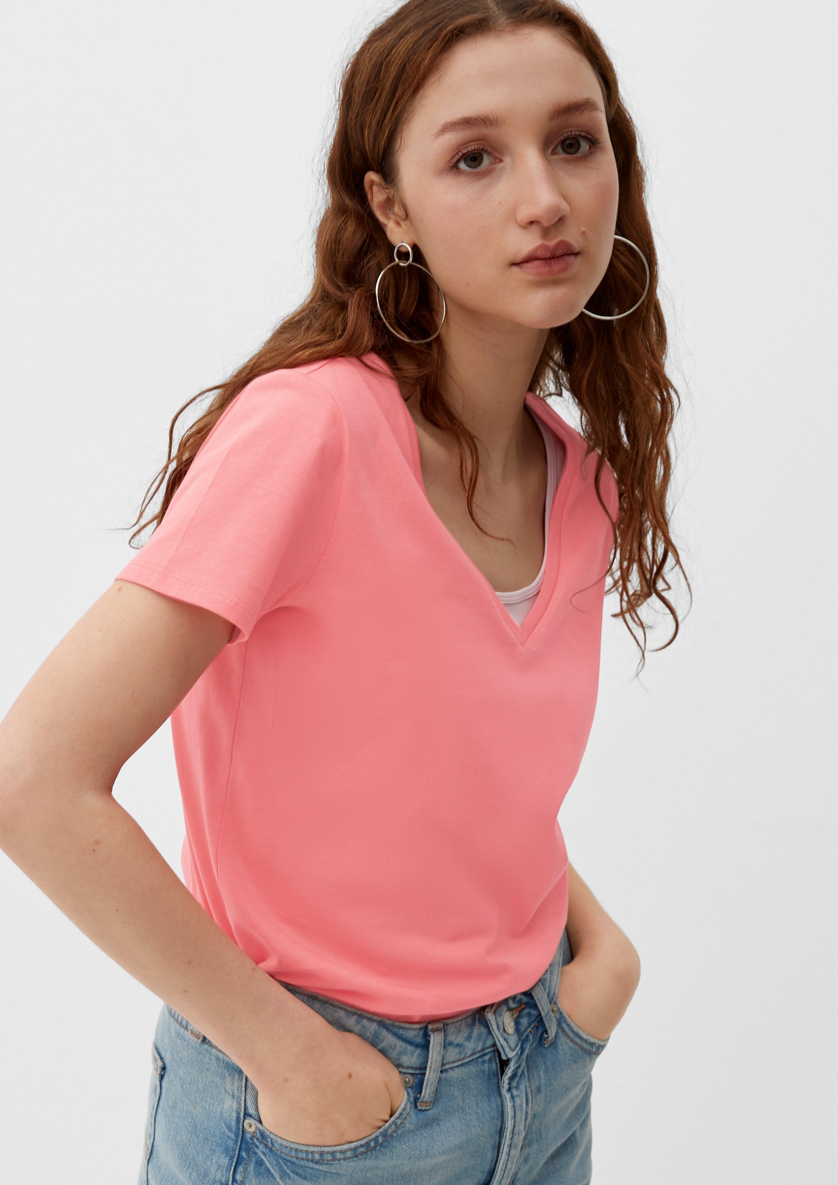 T-Shirt mit V-Ausschnitt  2058279-4281
