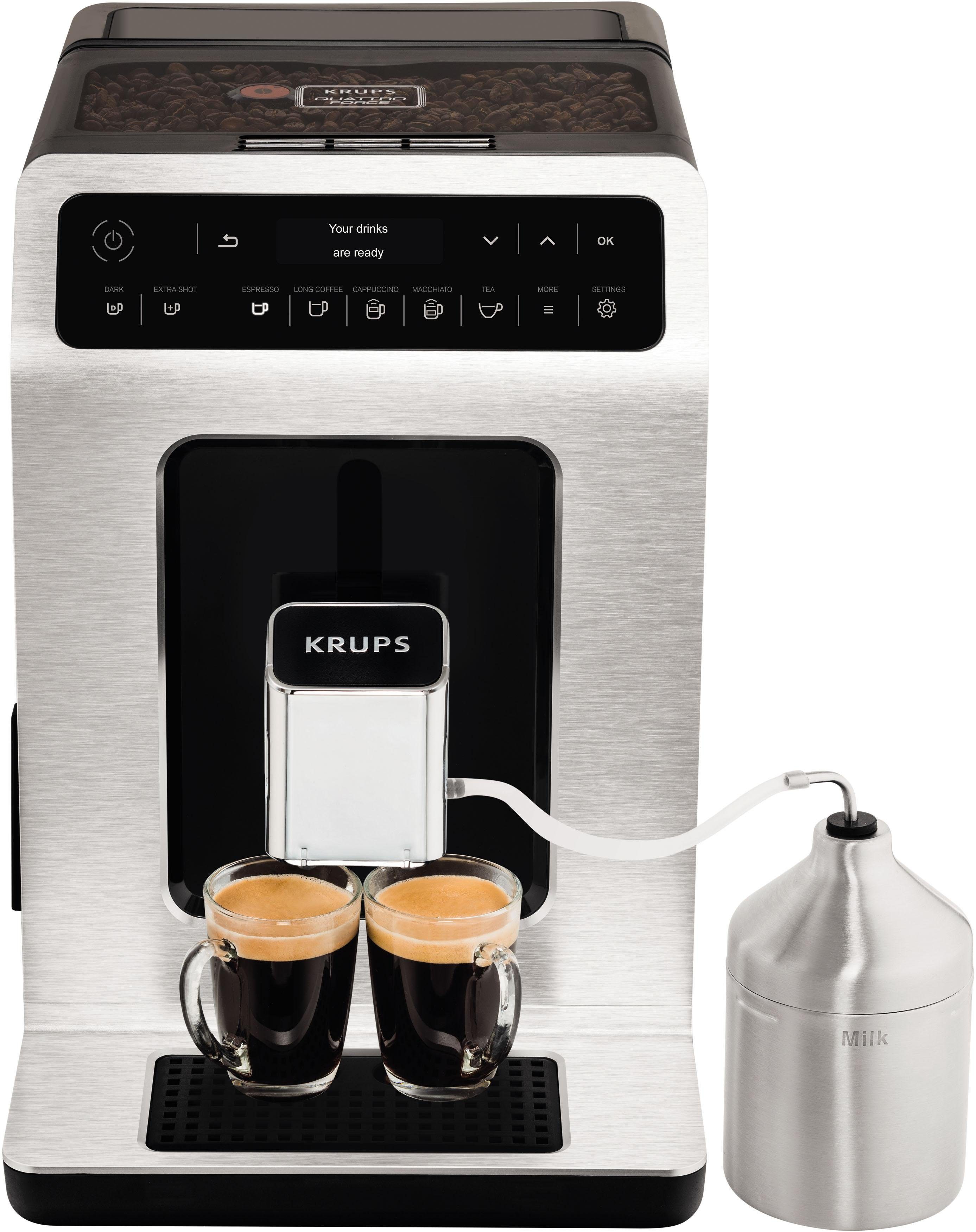 Krups Kaffeevollautomat EA891D Evidence, 12 Kaffee- und 3 Tee-Variationen, OLED-Display und Touchscreen