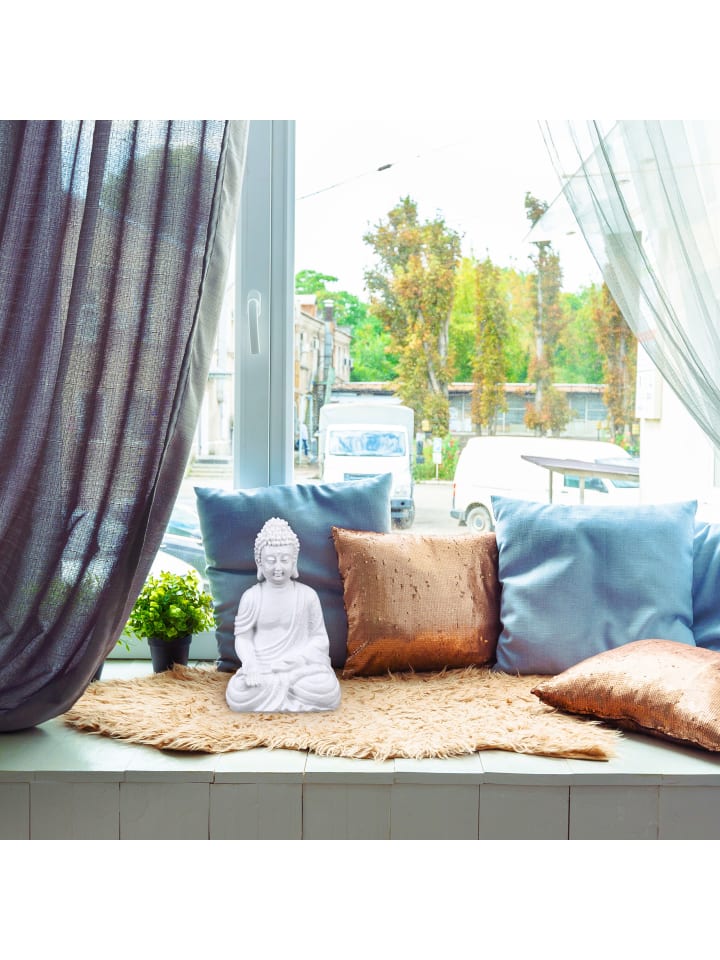 relaxdays Buddha-Figur in Weiß - (H)17,5 cm günstig kaufen onesize