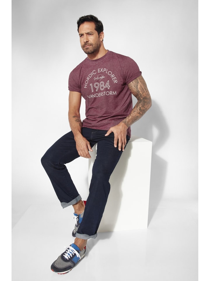Jan Vanderstorm T-Shirt KERLOVAN in dunkelrot günstig kaufen