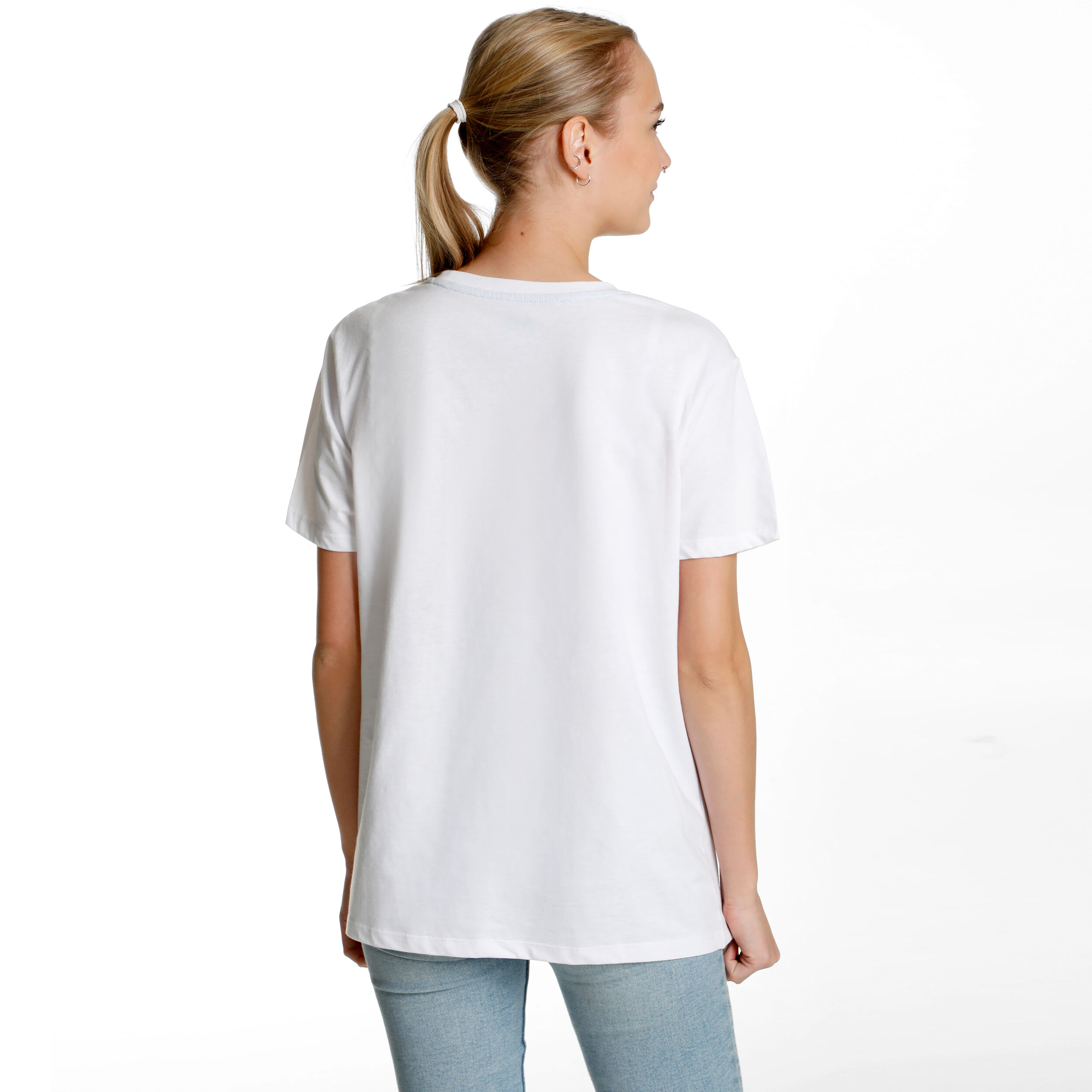 AO Dated Mosaic T-Shirt Damen - Weiß, Mehrfarbig
