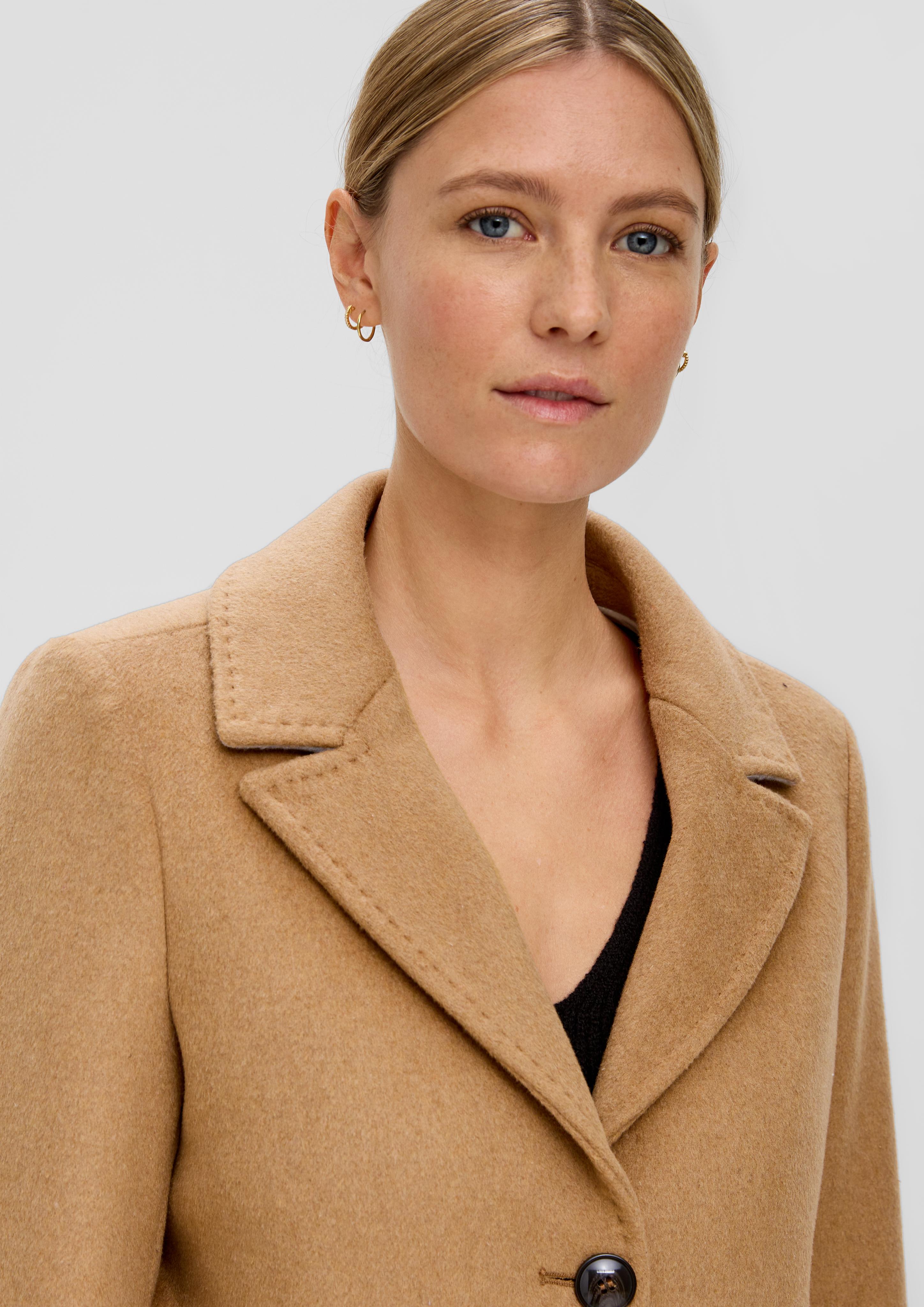 Wollmix-Mantel mit Reverskragen  2116815-8469