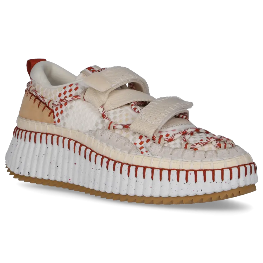 Chloé - Sneaker low NAMA Baumwolle - beige
