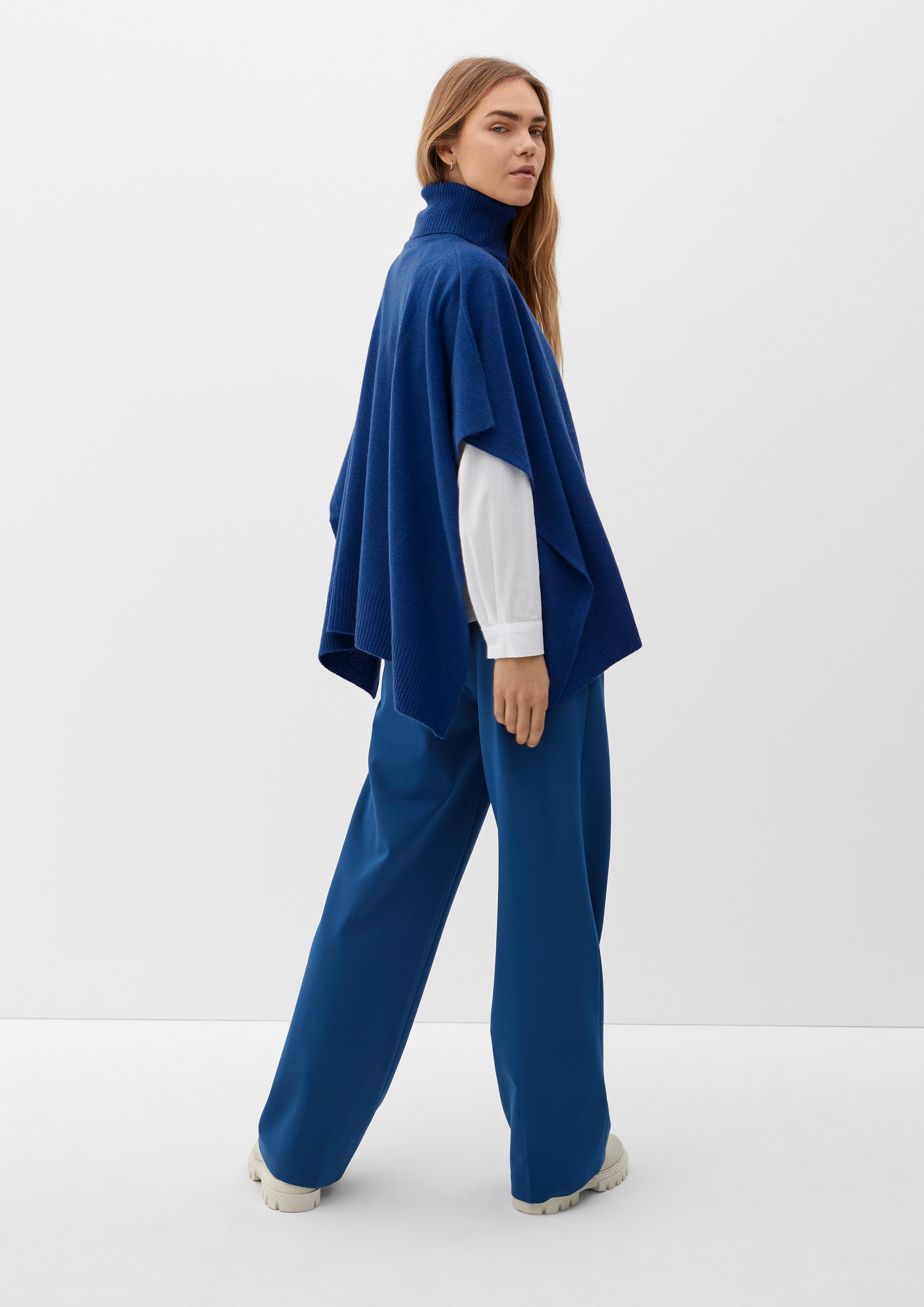 Poncho mit Rippblende am Saum  2124433-5659