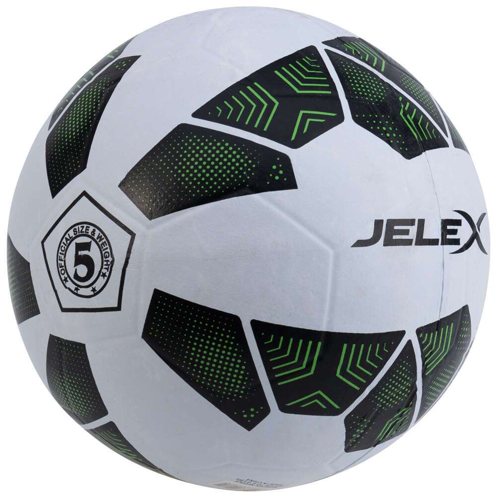JELEX Bolzplatzheld Gummi Fußball schwarz-weiß