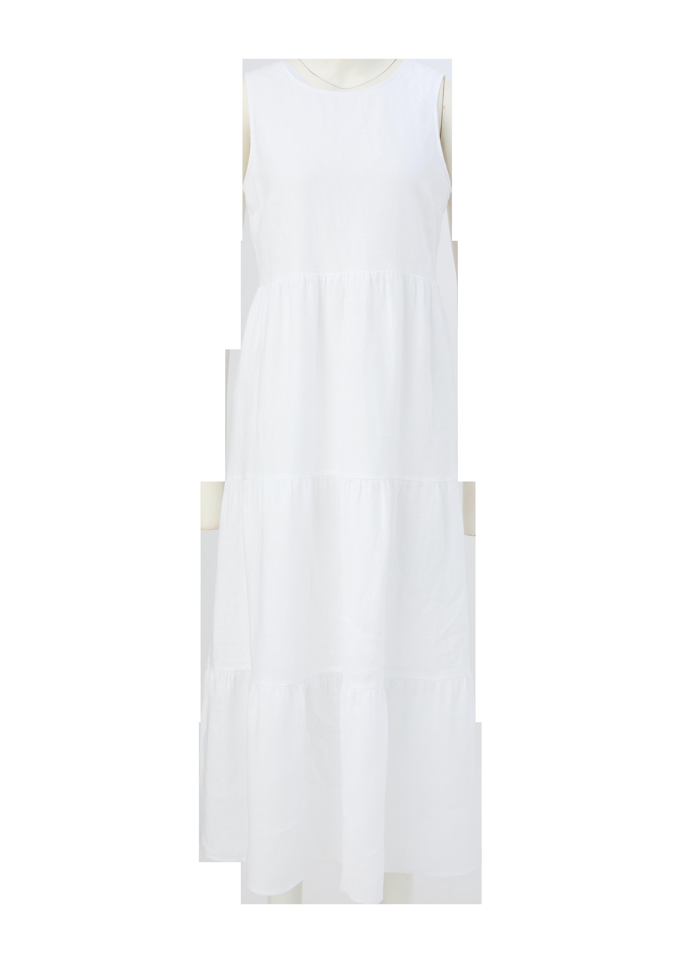 Volantkleid aus Leinen  2131881-0100
