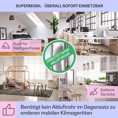 Klarstein Ventilatorkombigerät IceWind Plus 4-in-1 Luftkühler, mit Wasserkühlung & Eis mobil Luftkühler ohne Abluftschlauch