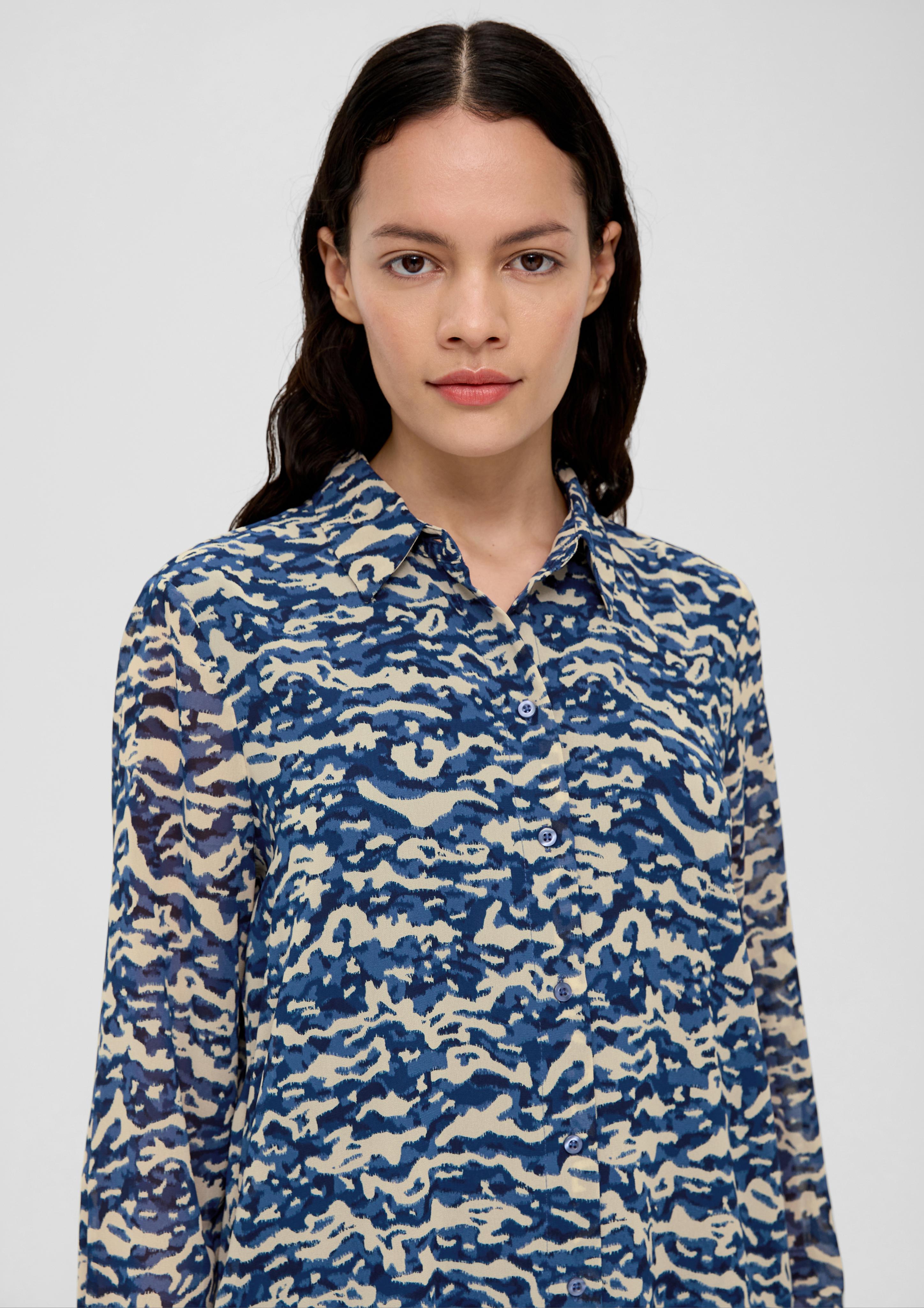 Chiffon-Kleid mit Alloverprint  2135677-57A1