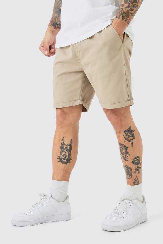 Slim-Fit Bermuda-Shorts mit elastischem Bund