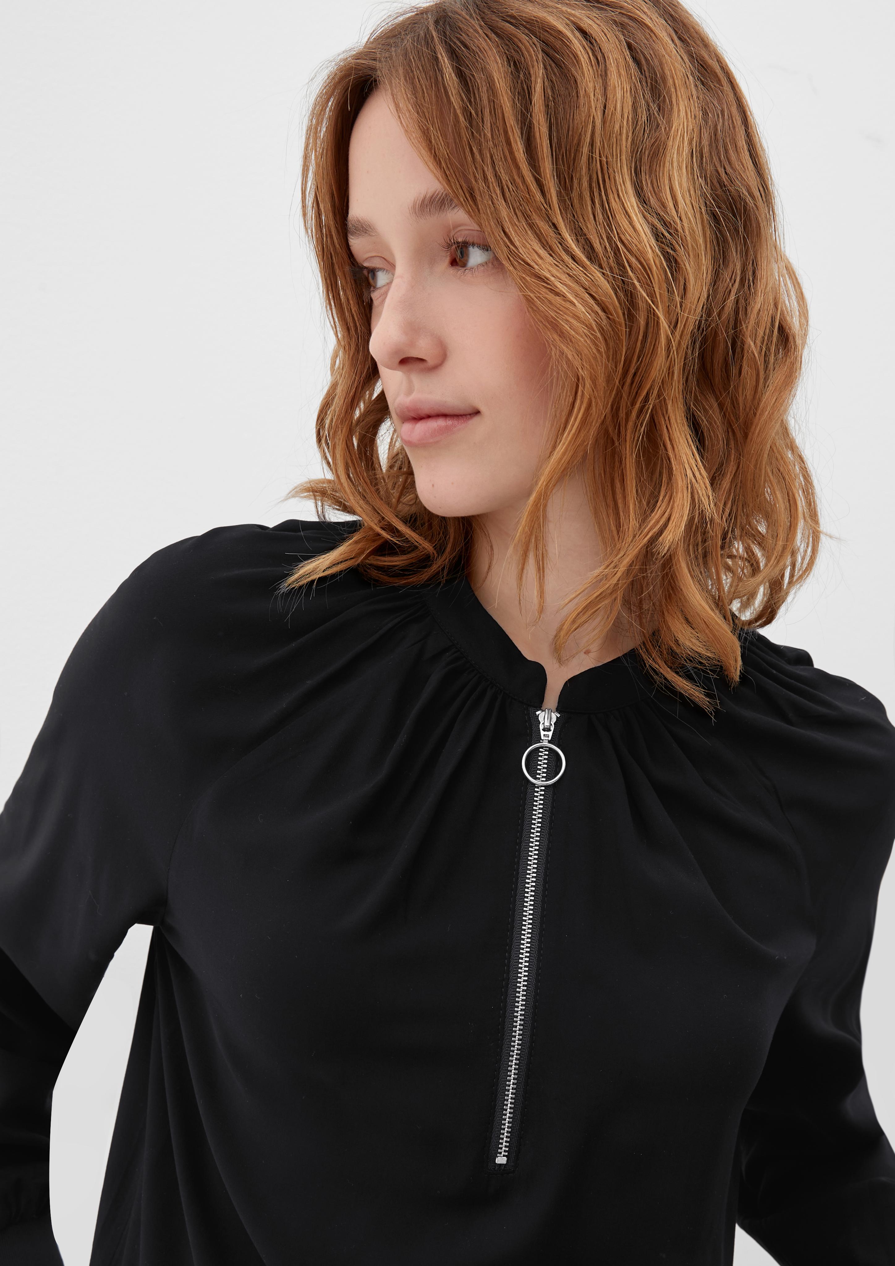 Viskosebluse mit Stehkragen  2126745-9999