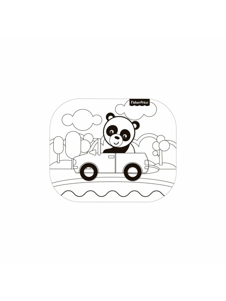 COFI 1453 2x Autosonnenschutz mit Pandamotiv – Sonnenschutz für Kinder in Mehrfarbig günstig kaufen onesize