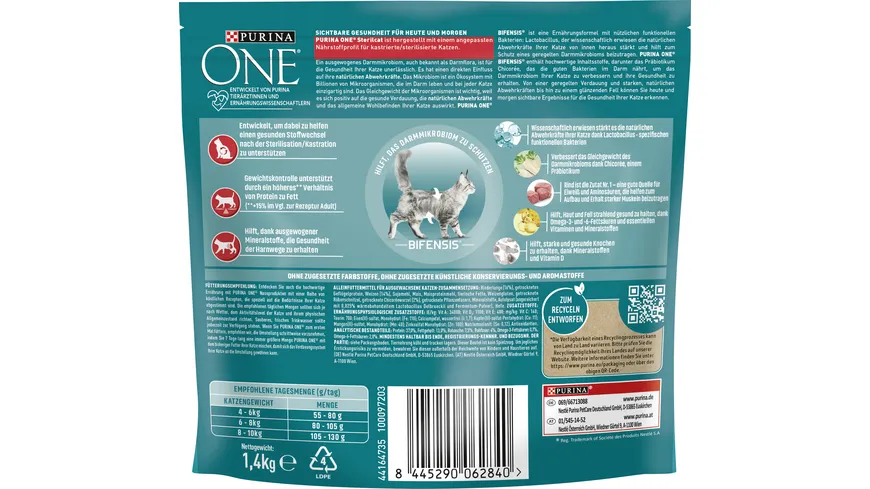 PURINA ONE® Sterilcat Rind 1.4 kg