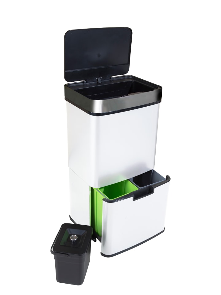 Ribelli Sensor Mülleimer 72 L,  4 Fächer, Weiß günstig kaufen onesize