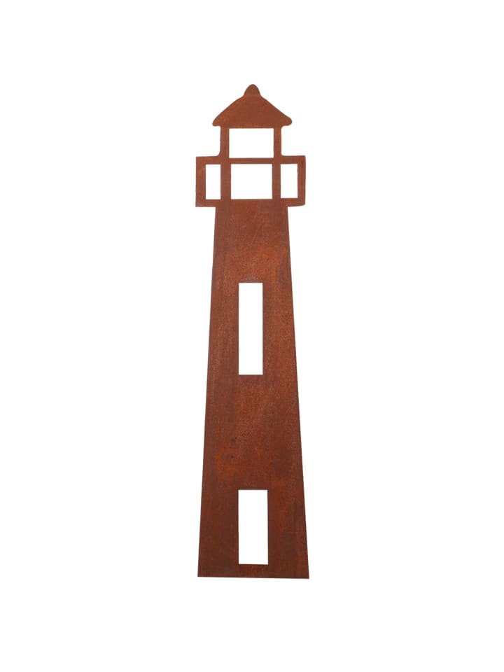 UNUS Gartenstecker Rost Leuchtturm in Braun günstig kaufen