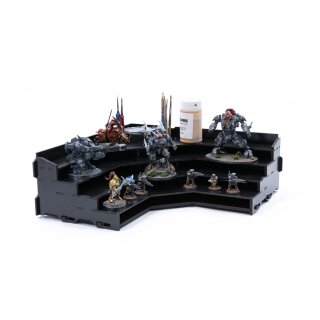 Black Paint Rack: Eck Farbregal Top (Tribüne)