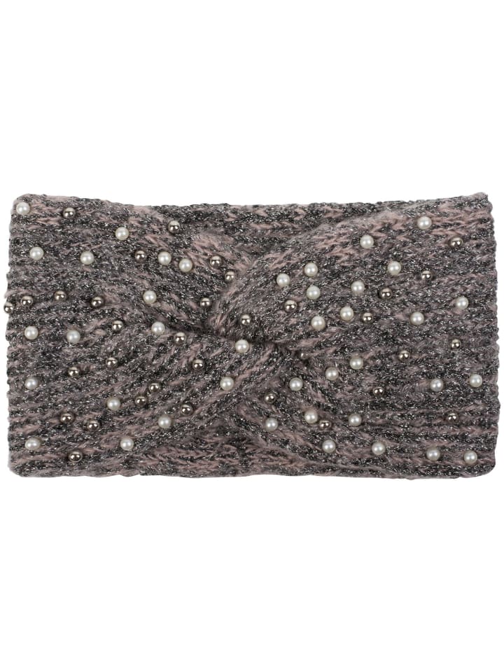 styleBREAKER Strick Stirnband in Altrose-Schwarz günstig kaufen onesize