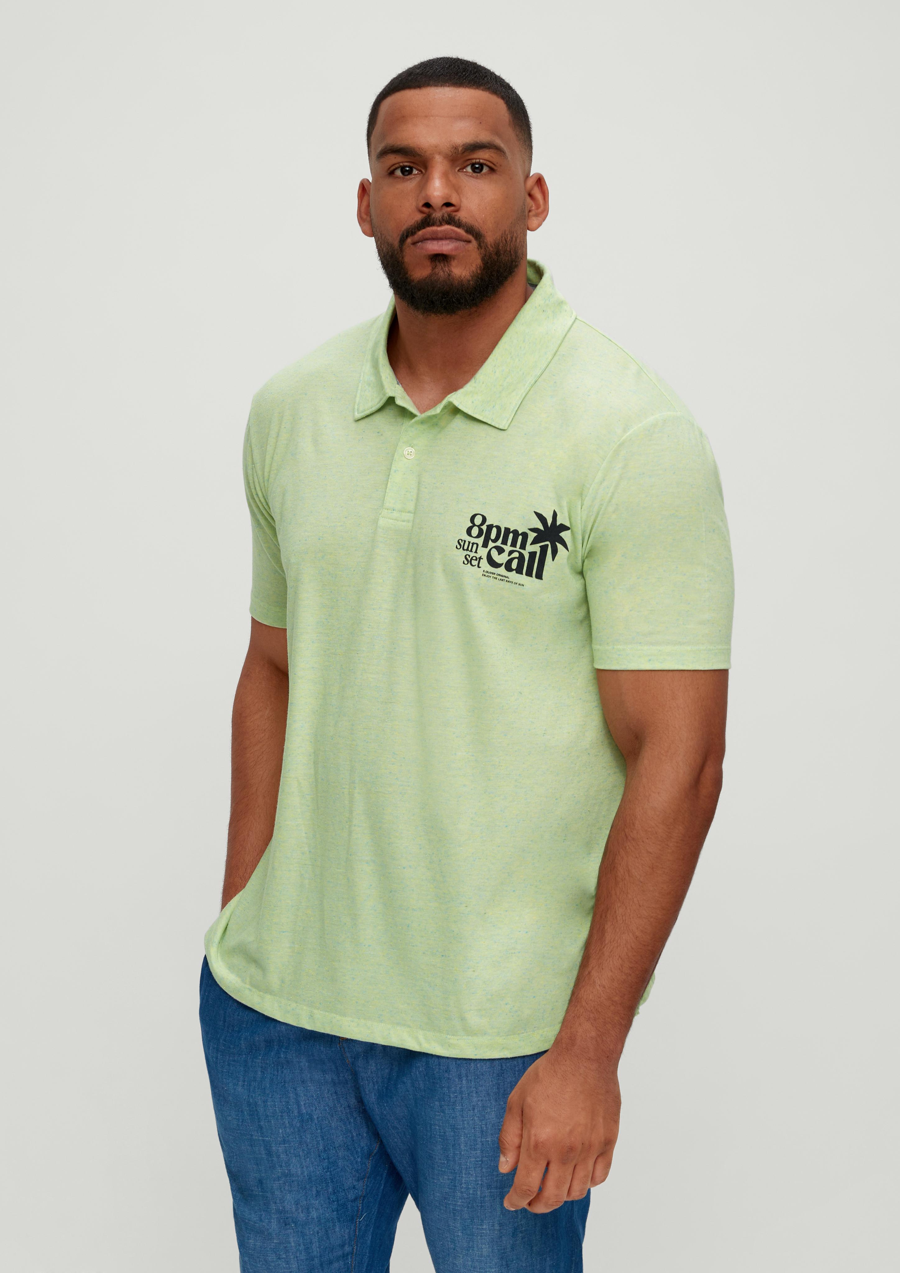 Meliertes Polo-Shirt  2135565-70D1