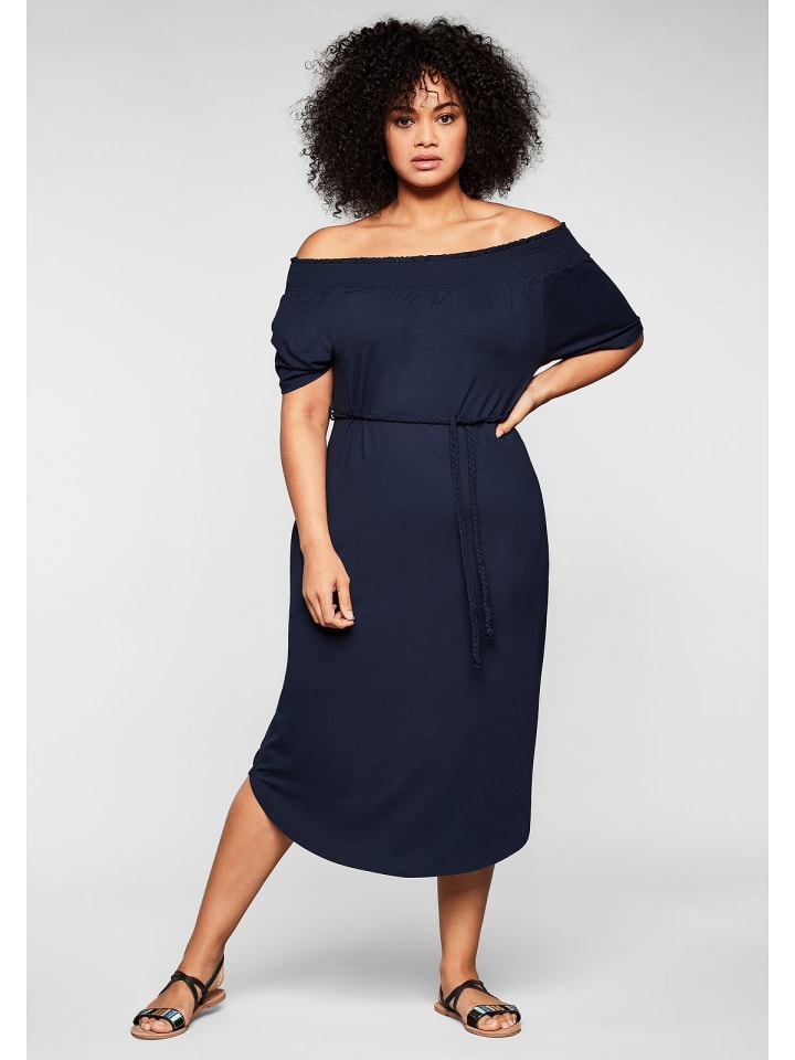 sheego Strandkleid in marine günstig kaufen