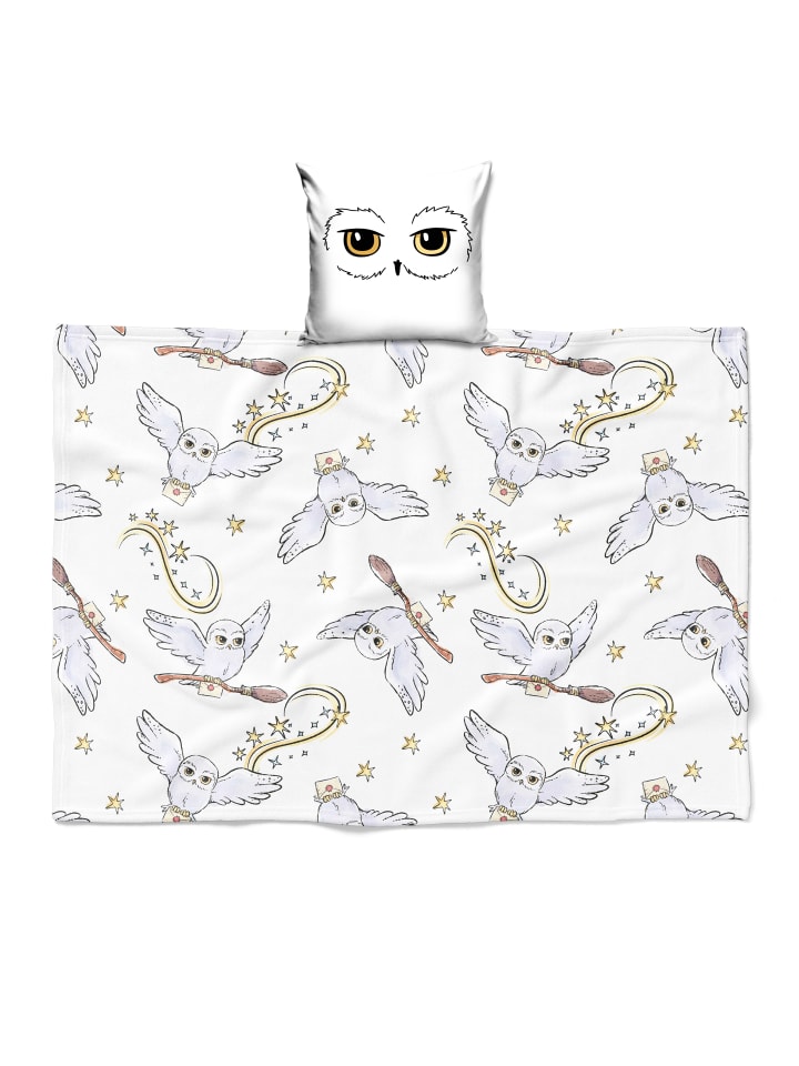 Harry Potter Kuscheldecke / 2-in-1 Set, Kissenbezug und Flauschdecke 