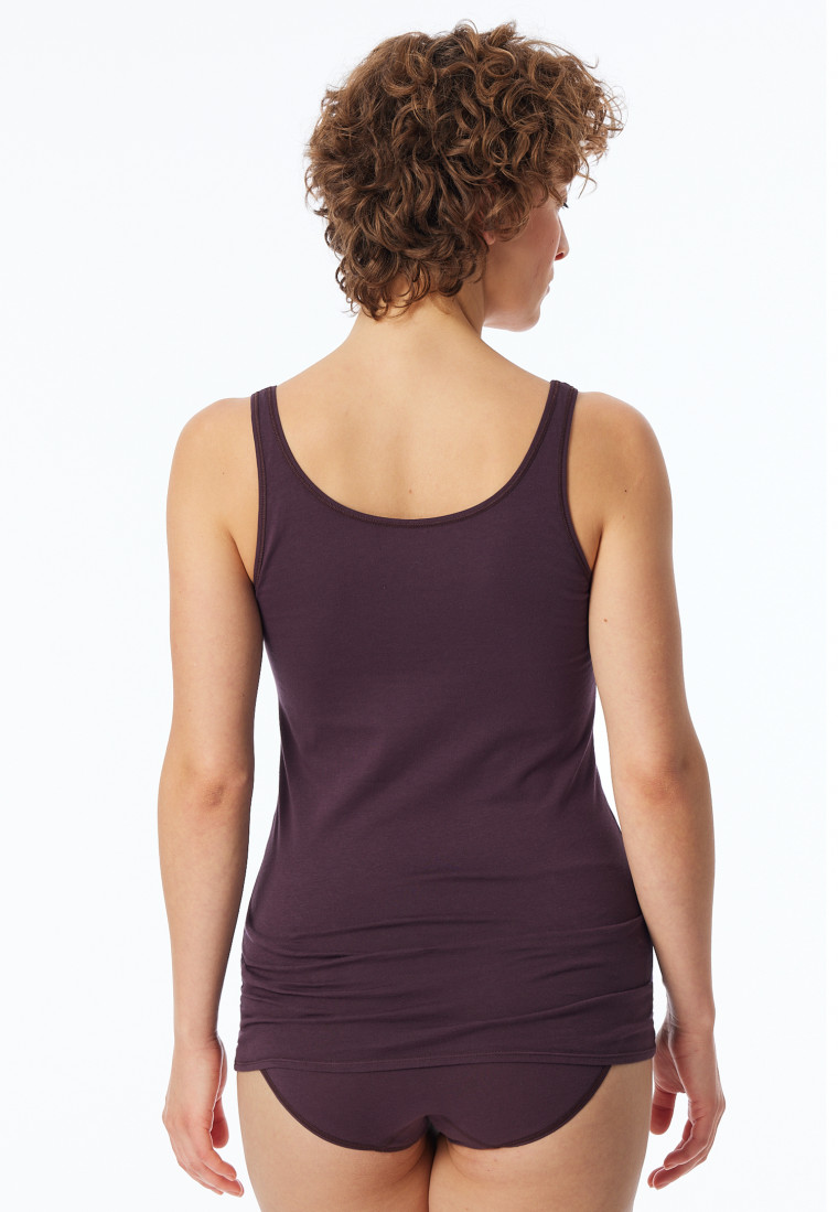 Top 2er-Pack Organic Cotton dunkelblau/bordeaux - 95/5 Organic