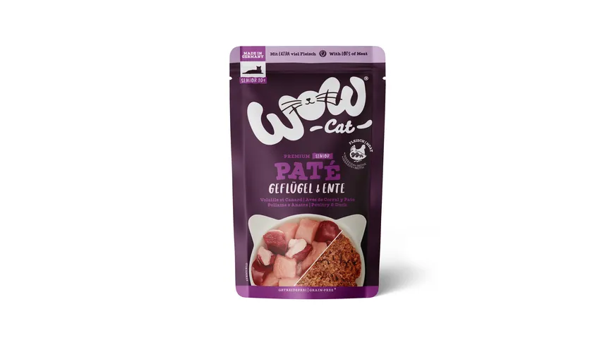 WOW Katzennassfutter Senior Geflügel & Ente 125 g