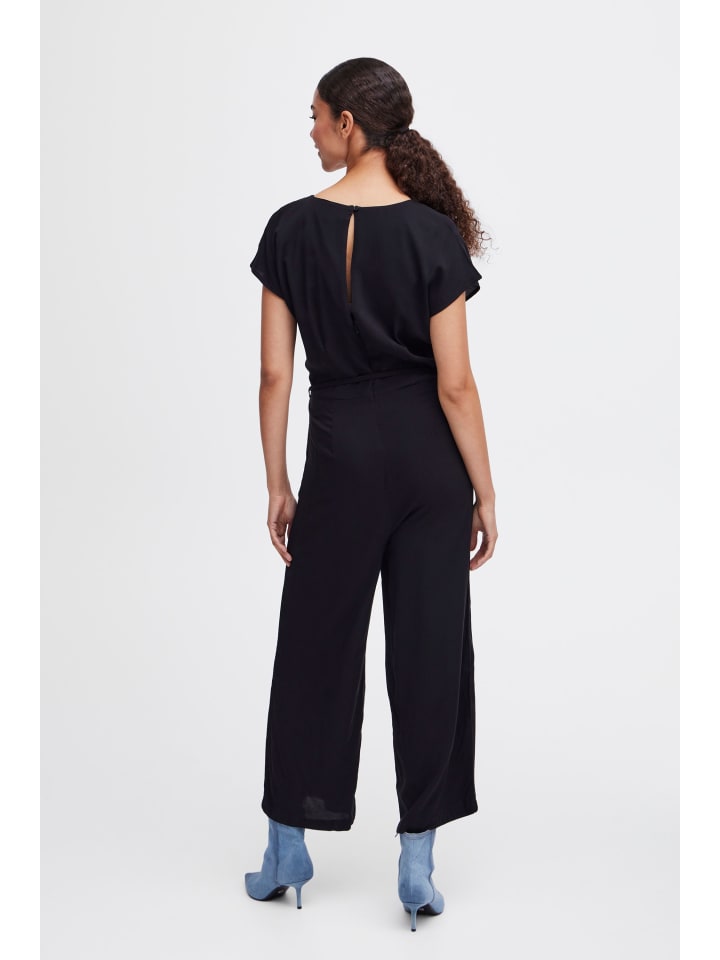 b.young Jumpsuit BYMMMJOELLA JUMPSUIT 3 - 20814531 sommerlicher Jumpsuit mit Print in black denim günstig kaufen