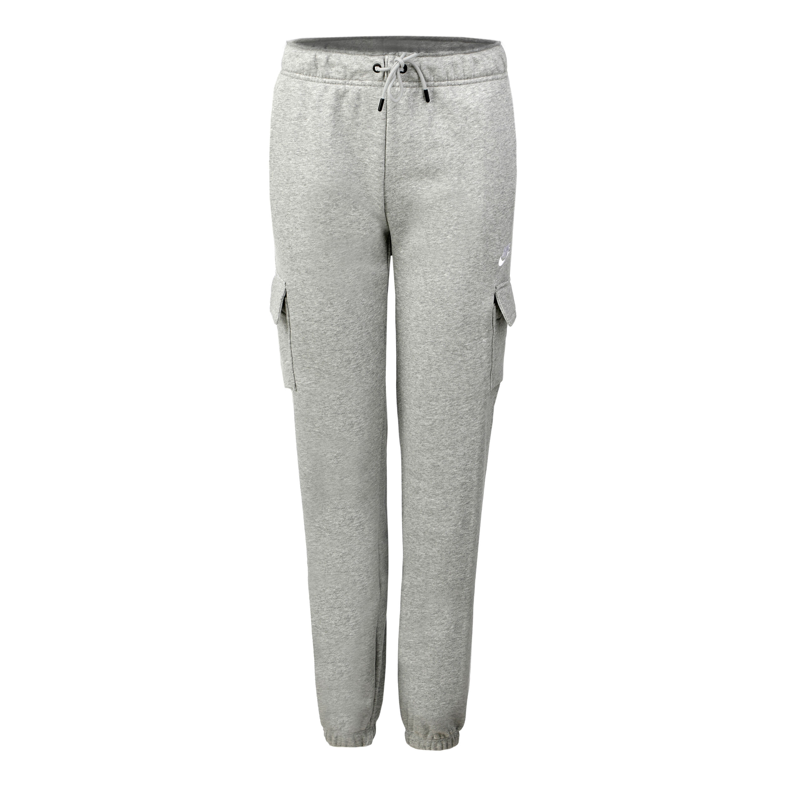 Sportswear Essential Fleece Medium-Rise Cargo Trainingshose Damen - Grau, Weiß