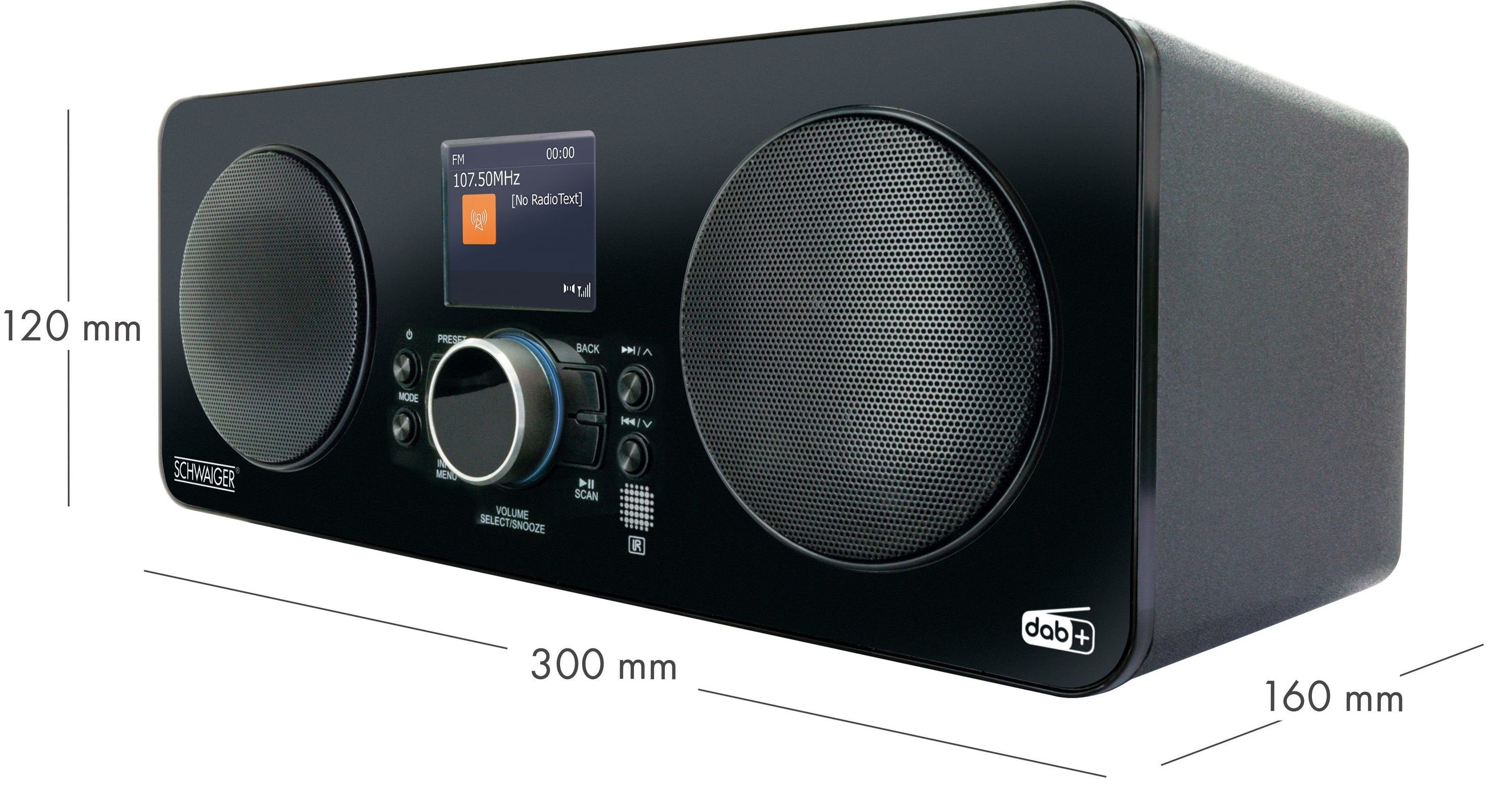 Schwaiger DAB650 513 Internet-Radio (DAB, DAB+, FM, 10 W, Weckfunktion)