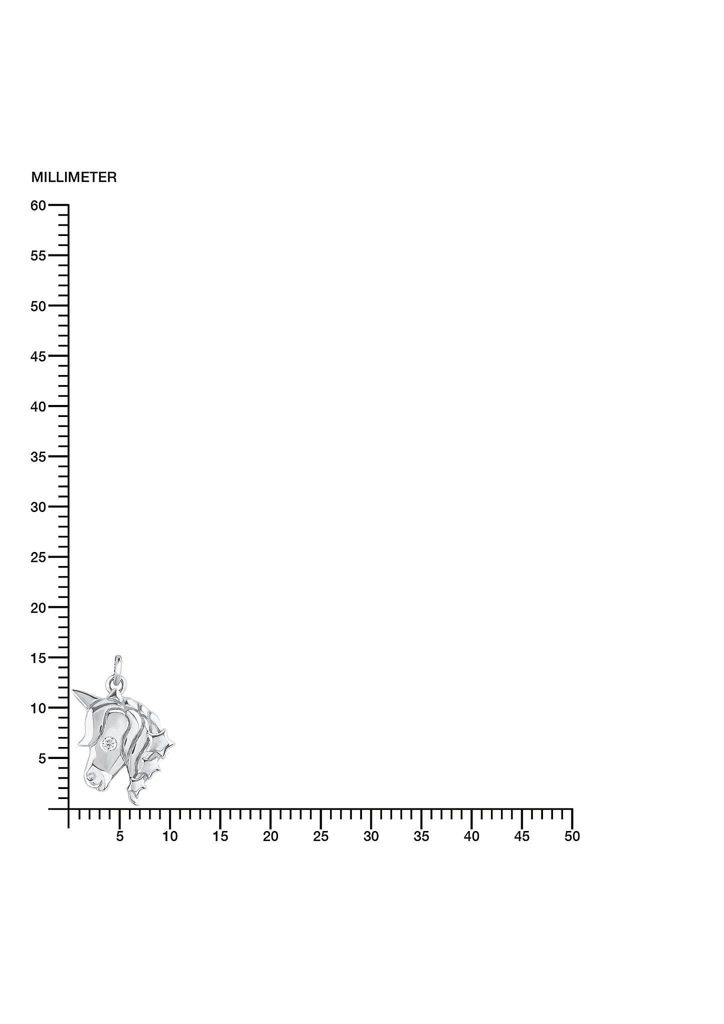 Silberkette mit Einhorn-Anhänger  272.708.6411.0804-05E0