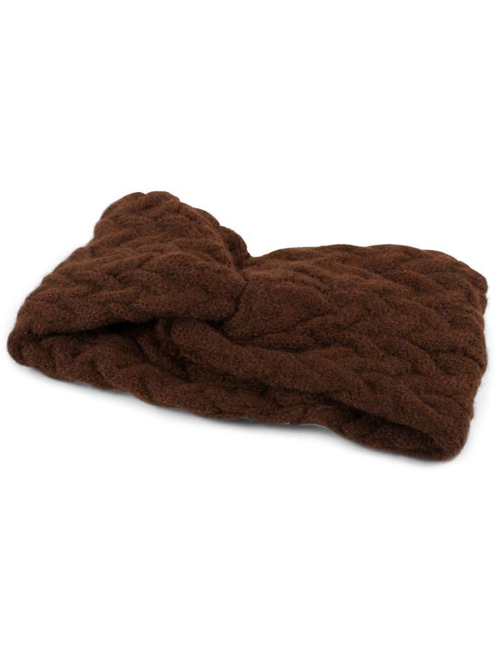 styleBREAKER Strick Stirnband in Cognac günstig kaufen onesize