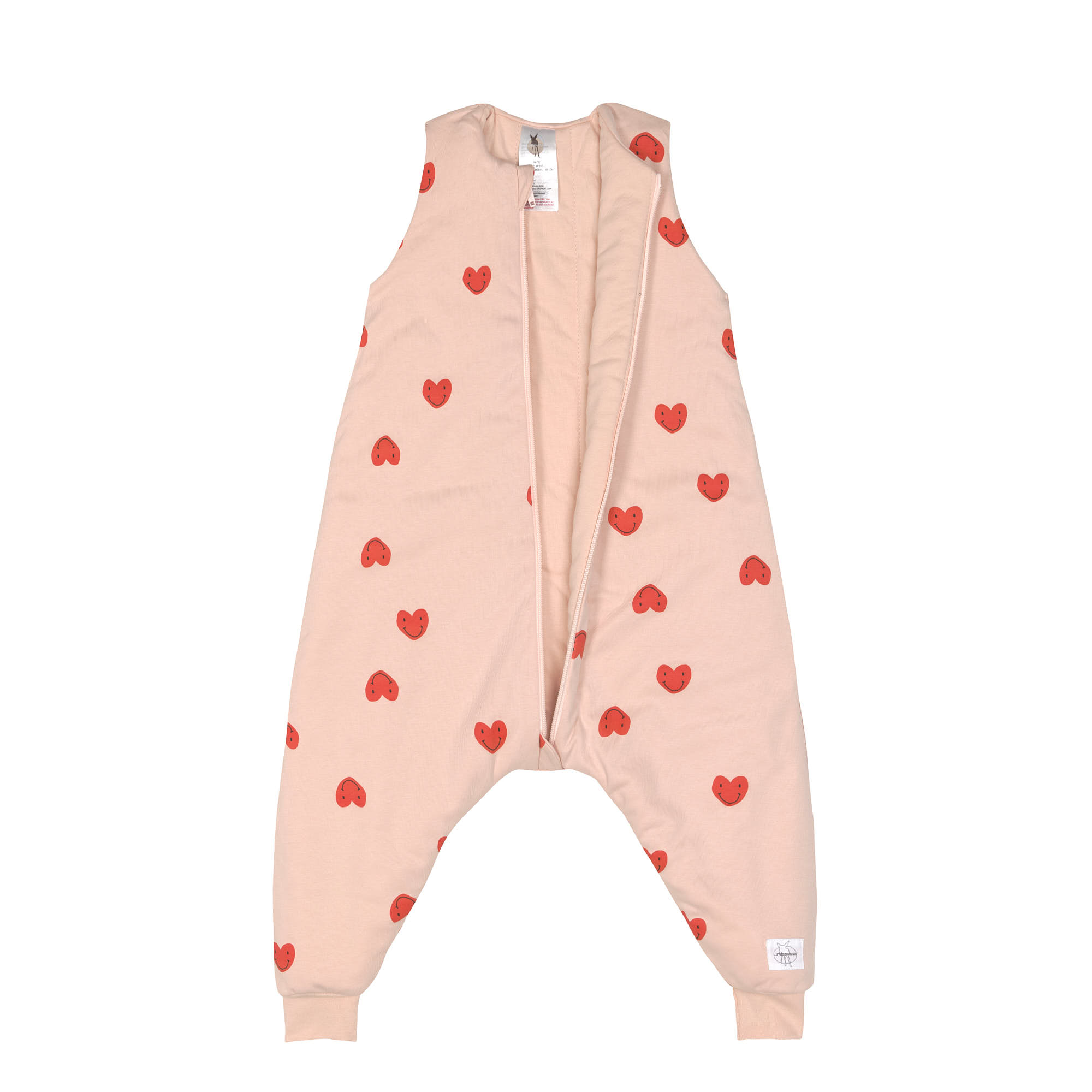 Kinder Schlafoverall 2,5 TOG - Herz, Rosa