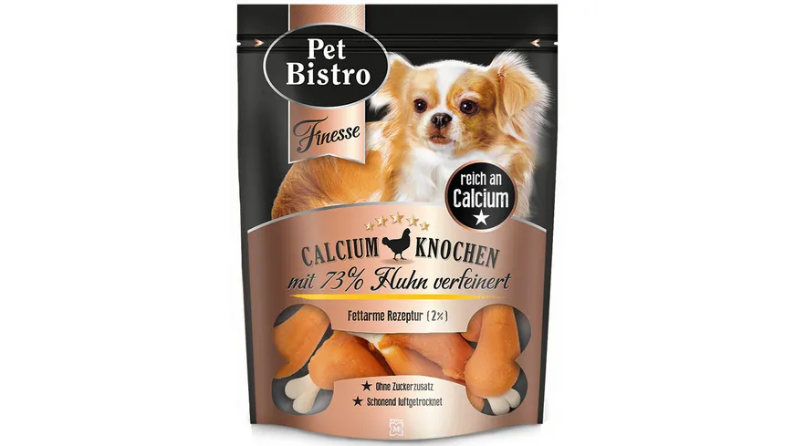Pet Bistro Calcium-Knochen mit 73% Huhn verfeinert 80 g