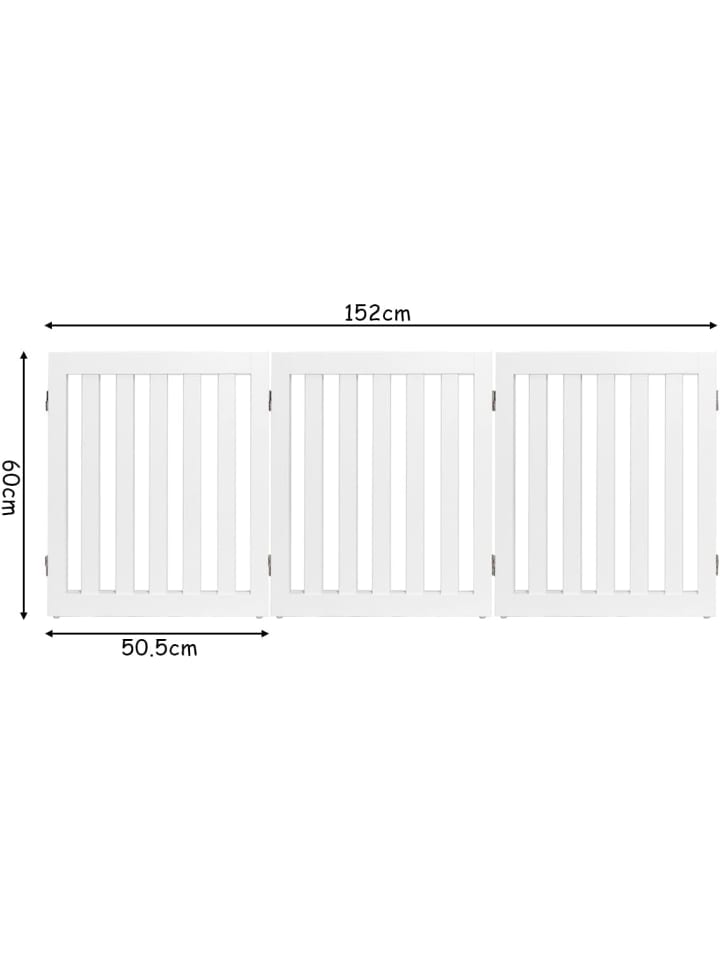 COSTWAY Absperrgitter Hunde 3 Paneelen 60cm in Weiß günstig kaufen onesize