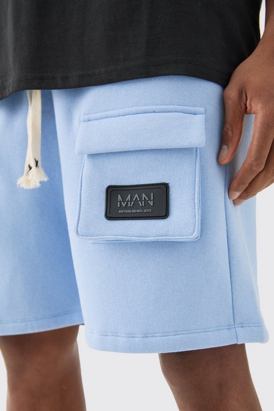 Lockere Cargo-Shorts mit Etikett