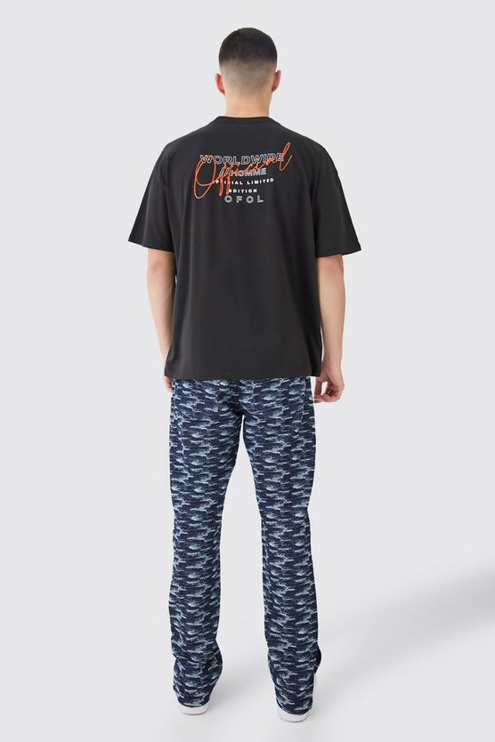 Oversized Heavyweight Worldwide Embroidered T-shirt