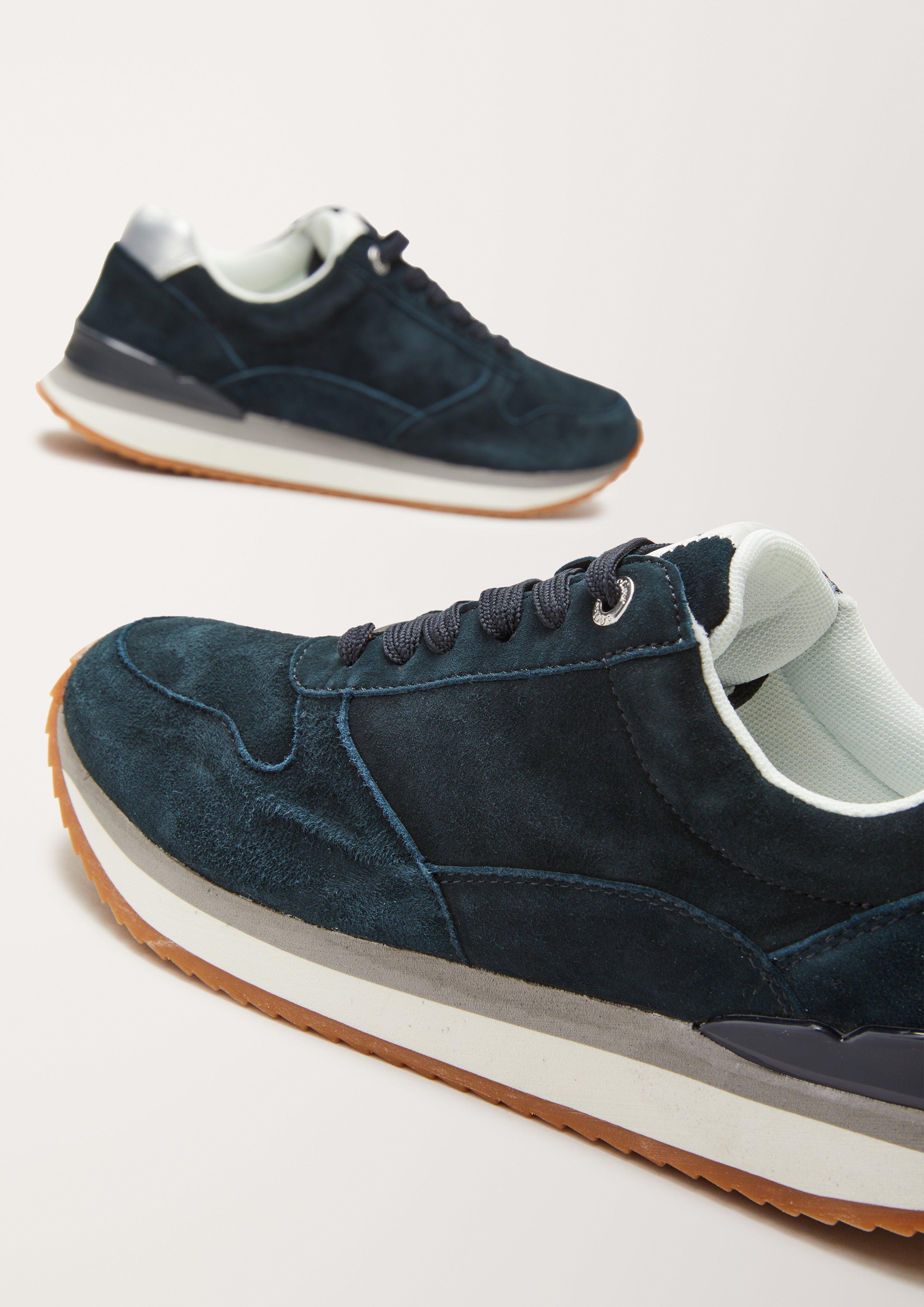 Fabric-Mix-Sneaker mit Leder  6005309-805