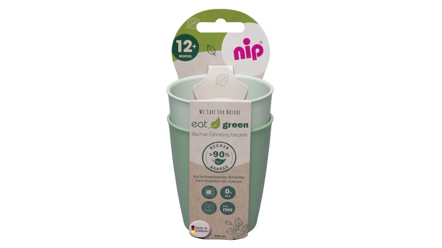 nip® Becher Eat Green 2er Pack grün