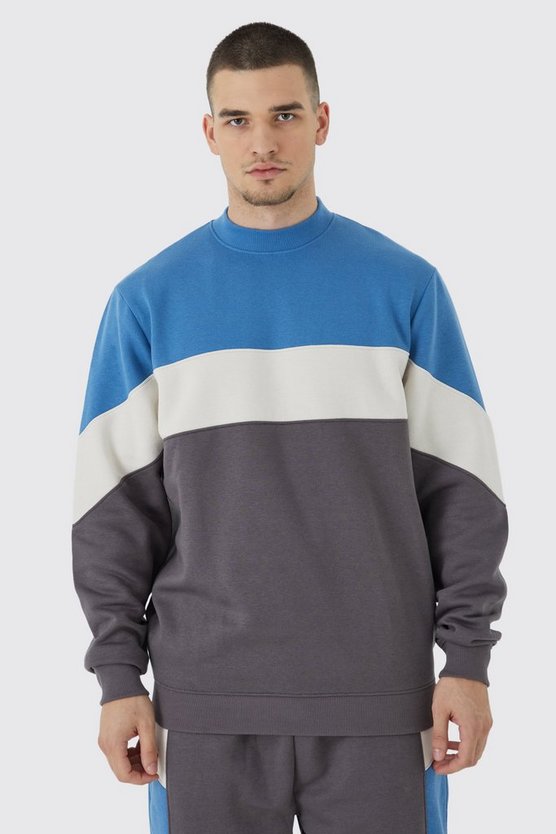Tall Colorblock Sweatshirt-Trainingsanzug