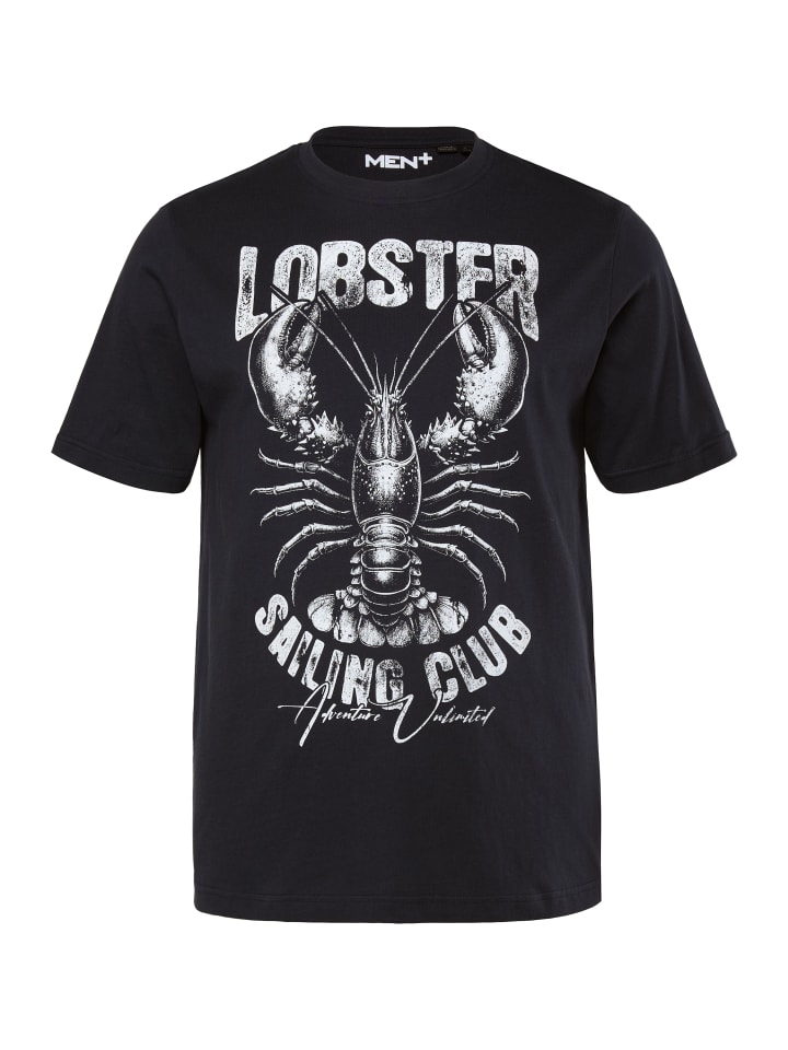 Men Plus Kurzarm T-Shirt in navy blau günstig kaufen