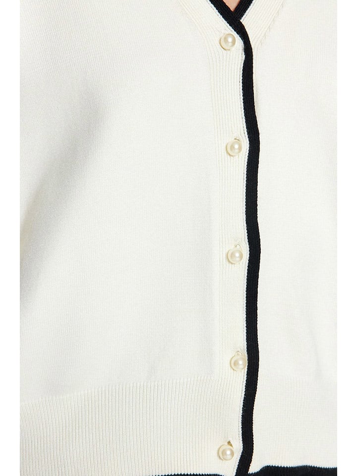 trendyol Cardigan in Creme/ Schwarz günstig kaufen