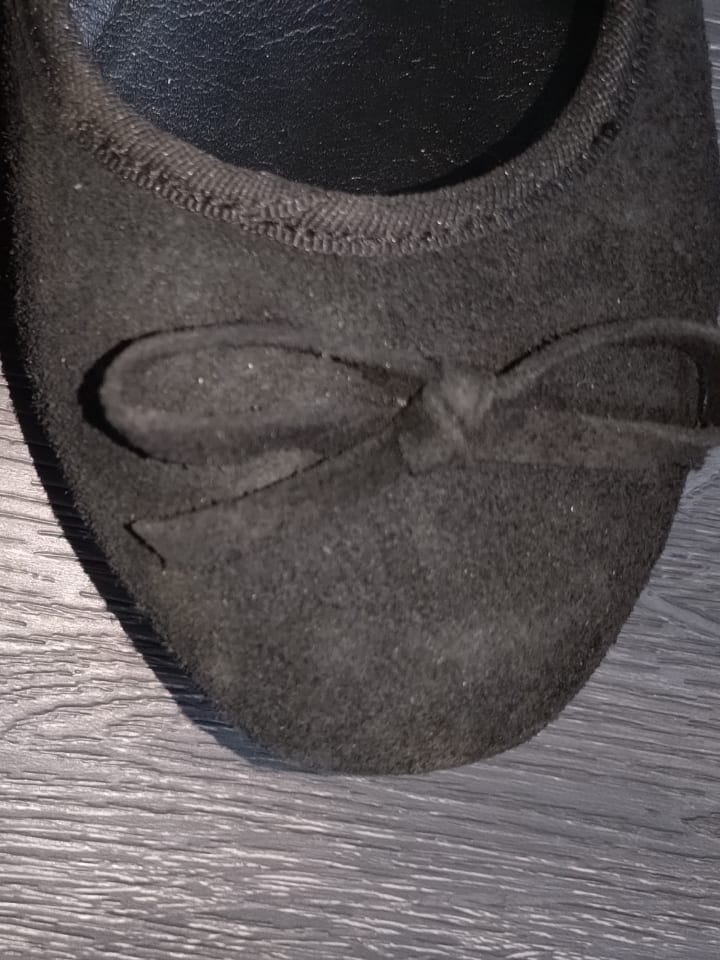 Lizza Shoes Leder-Ballerinas in Schwarz günstig kaufen 38