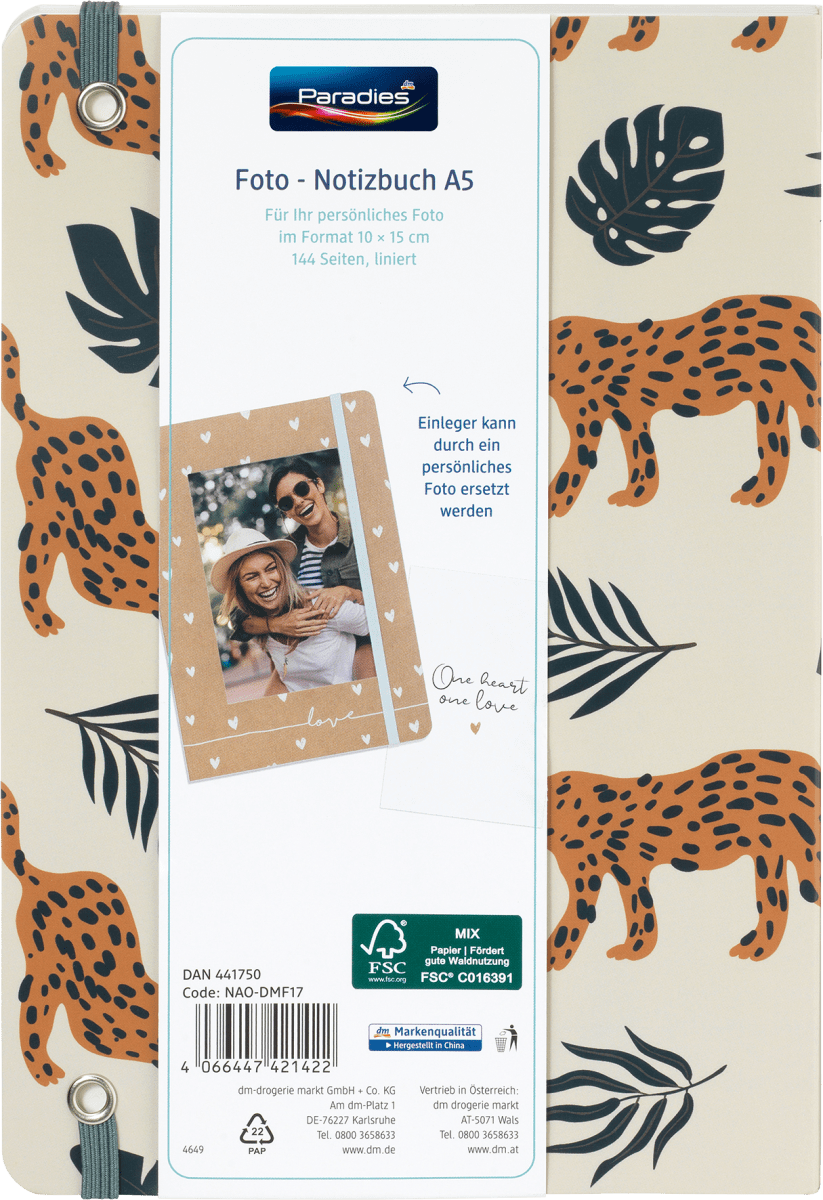 Foto Notizbuch Leopard, 1 St