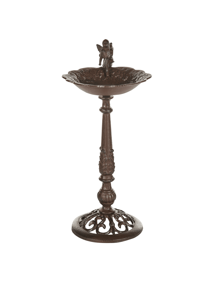 Beliani Vogelbrunnen LARK in Braun - (W) 24 x (H) 53 x (L) 24 cm günstig kaufen onesize