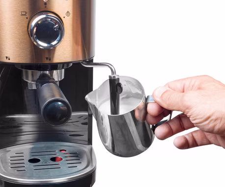 bestron Espressomaschine AES1000CO, für 2 Tassen, mit schwenkbarer Dampfdüse, 15 bar