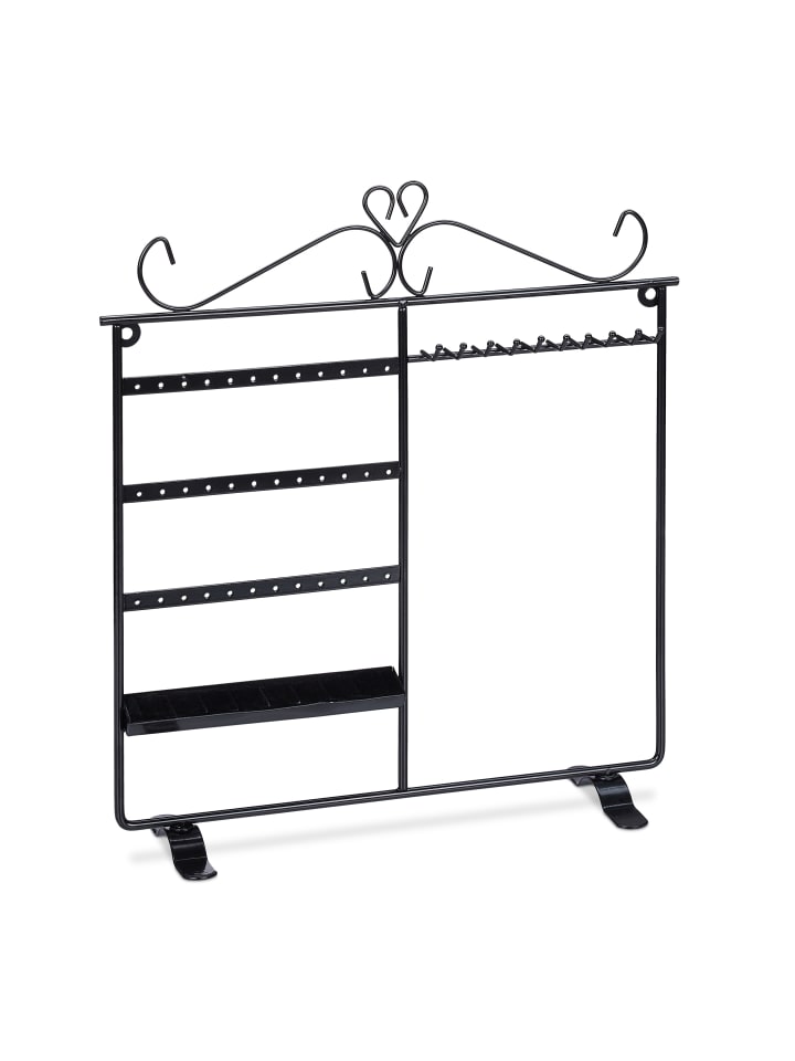 relaxdays Schmuckhalter in Schwarz - (B)31,5 x (H)34 x (T)9 cm günstig kaufen onesize