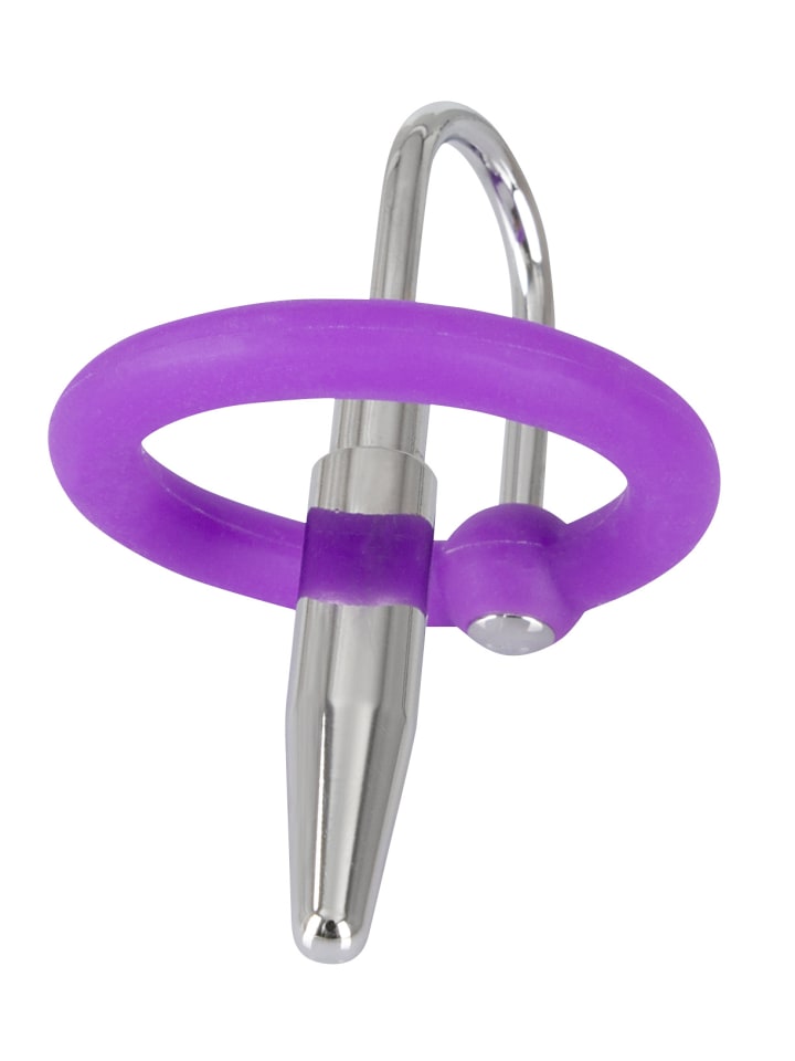 Penisplug Dilator with a silicone glans ring in lila günstig kaufen 6.5 cm